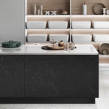 ROSEROSA Peel and Stick Matt Faux Stone Contact Paper Self-Adhesive Wallpaper Door Wrap Countertop Moulding Trim ST687