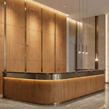 ROSEROSA Peel and Stick Natural Faux Wood Architectural Film Self-adhesive Wallpaper Door Wrap Counter Top Border Mirror Molding Trim WD008