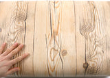 ROSEROSA Peel and Stick PVC Wood Self-Adhesive Wallpaper Covering Counter Top Panel Brown 22345
