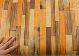 ROSEROSA Peel and Stick PVC Reclaimed Wood Self-adhesive Covering Countertop Backsplash Panel 22505