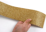 ROSEROSA Peel and Stick Glitter Sand Crafting Tape Instant Self-Adhesive Border Sticker - Light Gold