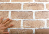 ROSEROSA Peel and Stick PVC Self-Adhesive Wallpaper Covering Counter Top Sharon Brick S415