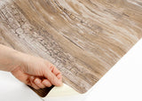 ROSEROSA Peel and Stick Flame retardation PVC Instant Premium Wood Decorative Self-Adhesive Film Countertop Backsplash Crack Wood PF4073-2 : 2.00 Feet X 6.56 Feet