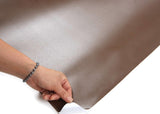 ROSEROSA Peel and Stick PVC Metal Self-Adhesive Wallpaper Covering Counter Top Hair Line DM213