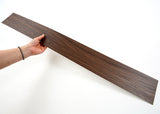 ROSEROSA Peel and Stick Engineered Polypropylene Planks Safety & Abrasion Resistance Noce Dozuki Durable Flooring (ECK-709 : 5 Planks)