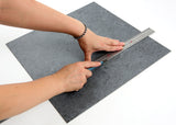 ROSEROSA Peel and Stick Engineered PVC Concrete Tiles Durable Vinyl Flooring ECK-205