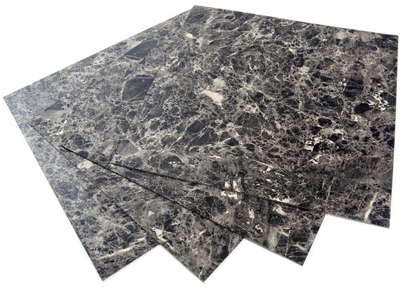 ROSEROSA Peel and Stick Engineered PVC Mable Tiles Durable Vinyl Flooring ECK-302