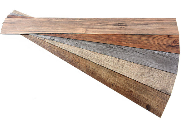 ROSEROSA Peel and Stick Engineered PVC Plank Wood Pattern Durable Vinyl Flooring (ECK-800 : Multi - 20 Planks)