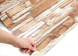 ROSEROSA Peel and Stick Flame retardation PVC Slate Stone Self-Adhesive Wallpaper Covering FM741