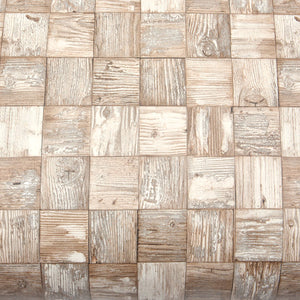 ROSEROSA Peel and Stick PVC Wood Self-Adhesive Wallpaper Covering Counter Top Reclaimed Wood ITA441