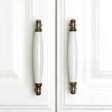 Set of 4pcs Ceramic Door Handles Pulls for Cupboard Cabinet Drawer JP1118-White : 4 Handles