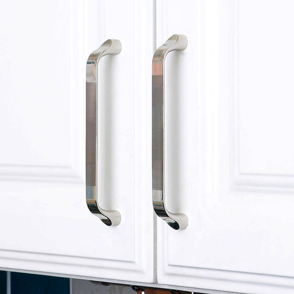 Set of 4pcs Metal Door Handles Pulls for Cupboard Cabinet Drawer JP2017-Silver : 4 Handles