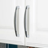 Set of 4pcs Metal Door Handles Pulls for Cupboard Cabinet Drawer JP2028-Silver : 4 Handles