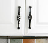 Set of 4pcs Metal Door Handles Pulls for Cupboard Cabinet Drawer JP3001-Black : 4 Handles