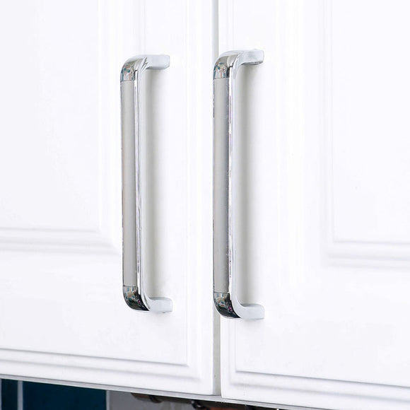 Set of 4pcs Door Handles Pulls for Cupboard Cabinet Drawer JP6606-Silver : 4 Handles