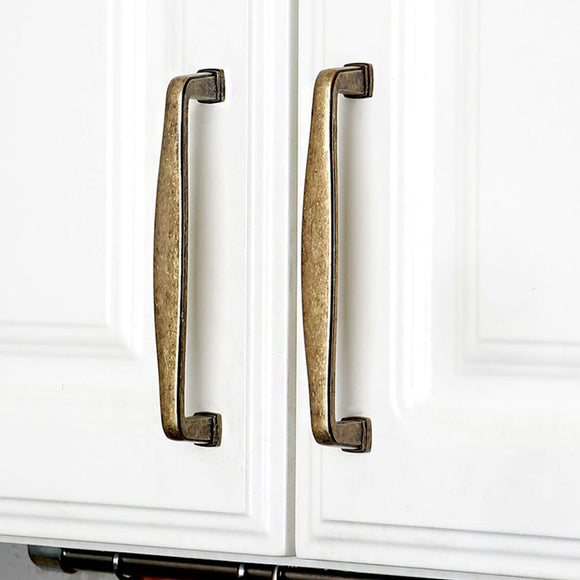 Set of 4pcs Metal Door Handles Pulls for Cupboard Cabinet Drawer JP7604-Bronze : 4 Handles