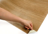 ROSEROSA Peel and Stick PVC Self-Adhesive Wallpaper Covering Counter Top Noce Wood KW054N