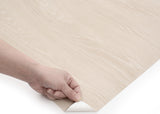 ROSEROSA Peel and Stick Flame retardation PVC Ash Wood Self-Adhesive Wallpaper Covering KW236F