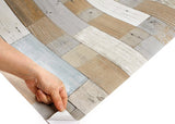ROSEROSA Peel and Stick PVC Panel Wood Self-adhesive Wallpaper Covering Counter Top LW451