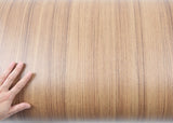 ROSEROSA Peel and Stick PVC Teak Wood Self-adhesive Wallpaper Covering Counter Top LW495