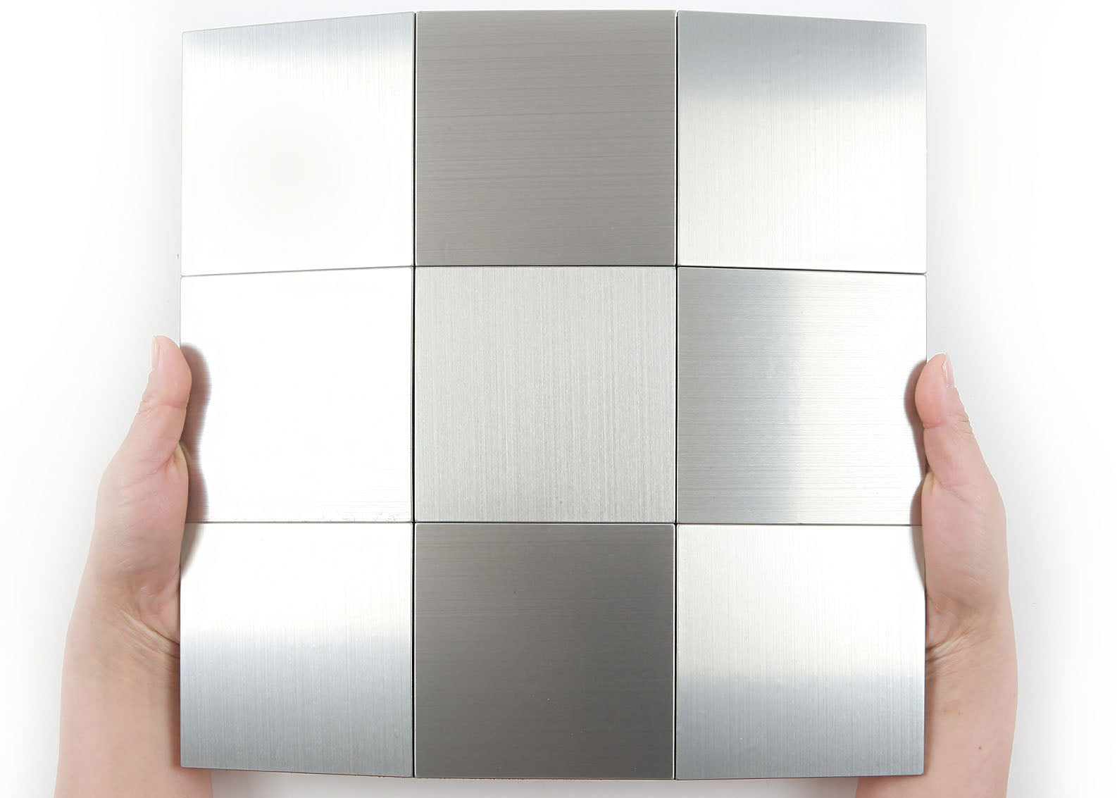 ROSEROSA Peel and Stick Tile Metal Backsplash for Kitchen, Wall Tiles Aluminum Surface : Pack of 5 (Metal-302)