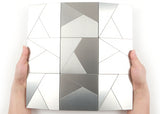 ROSEROSA Peel and Stick Metal Tile Backsplash for Kitchen, Wall Tiles Brushed Aluminum Surface : Pack of 5 (Metal-303)