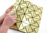 ROSEROSA Peel and Stick Metal Tile Backsplash for Kitchen, Wall Tiles Brushed Aluminum Surface : Pack of 5 (Metal-407)