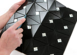 ROSEROSA Peel and Stick Metal Tile Backsplash for Kitchen, Wall Tiles Brushed Aluminum Surface : Pack of 5 (Metal-408)