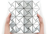 ROSEROSA Peel and Stick Metal Tile Backsplash for Kitchen, Wall Tiles Brushed Aluminum Surface : Pack of 5 (Metal-410)