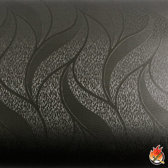 ROSEROSA Peel and Stick Flame Retardation PVC Damask Self-Adhesive Wallpaper Covering MF5630-3