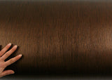 ROSEROSA Peel and Stick PVC Wood Self-Adhesive Wallpaper Covering Counter Top Shine Ebony MG244