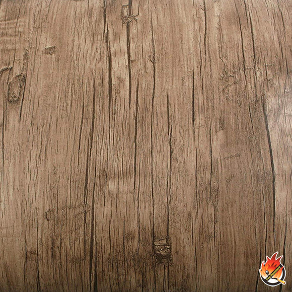 ROSEROSA Peel and Stick Flame retardation PVC Oriental Wood Self-Adhesive Wallpaper Covering PF4034-1