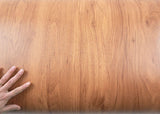 ROSEROSA Peel and Stick Flame retardation PVC Mahogany Wood Self-Adhesive Wallpaper Covering PF4067-2