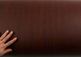 ROSEROSA Peel and Stick Flame retardation PVC French Sapele Self-Adhesive Wallpaper Covering PG4068-1