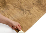 ROSEROSA Peel and Stick PVC Classic Wood Self-adhesive Wallpaper Covering Countertop PG4146-1