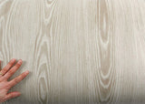 ROSEROSA Peel and Stick PVC Wood Self-Adhesive Wallpaper Covering Counter Top White Ash Wood PG630