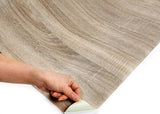 ROSEROSA Peel and Stick Flame retardation PVC Classic Wood Self-Adhesive Wallpaper Covering PF711