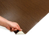 ROSEROSA Peel and Stick Flame retardation PVC Classic Mahogany Self-Adhesive Wallpaper Covering PF721