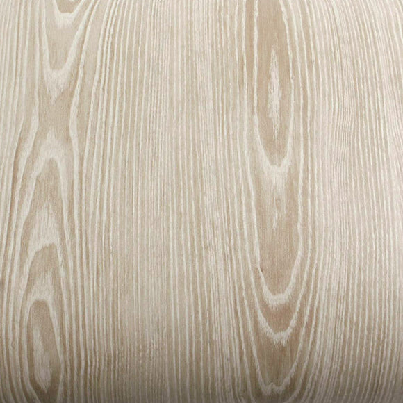 ROSEROSA Peel and Stick PVC Wood Self-Adhesive Wallpaper Covering Counter Top White Ash Wood PG630