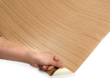 ROSEROSA Peel and Stick PVC Wood Self-Adhesive Wallpaper Covering Counter Top Water Ash PG678
