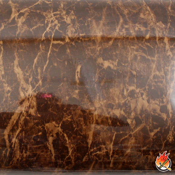 ROSEROSA Peel and Stick Flame Retardation PVC Marble Self-adhesive Wallpaper Covering Emperador Marble PGF4704-1