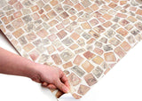 ROSEROSA Peel and Stick Flame Retardation PVC Stone Self-adhesive Wallpaper Covering SMF745