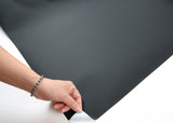 ROSEROSA Peel and Stick Flame Retardation PVC Non-Scratch Self-adhesive Wallpaper Covering Black FSM839