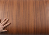 ROSEROSA Peel and Stick Flame Retardation PVC Teak Wood Self-adhesive Wallpaper Counter Top FWD306
