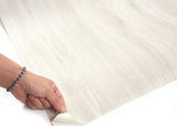 ROSEROSA Peel and Stick Flame retardation PVC Ash Wood Self-Adhesive Wallpaper Covering FWD811