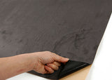 ROSEROSA Peel and Stick Suede Look Pre-pasted Fabric Shelf Liner Self-Adhesive Faux Suede Dark Gray