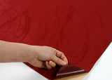 ROSEROSA Peel and Stick Suede Look Pre-pasted Fabric Shelf Liner Self-Adhesive Faux Suede : Dark Red